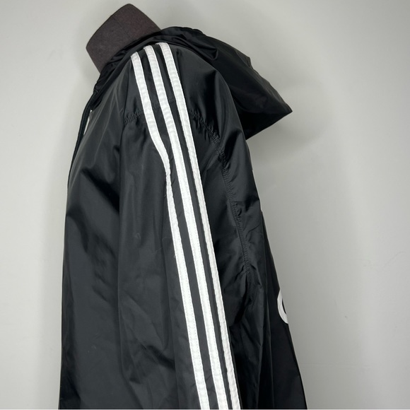 Adidas Originals Jacket Ce2472 Poncho Lightweight Windbreaker Coat Black XL - Picture 3 of 8